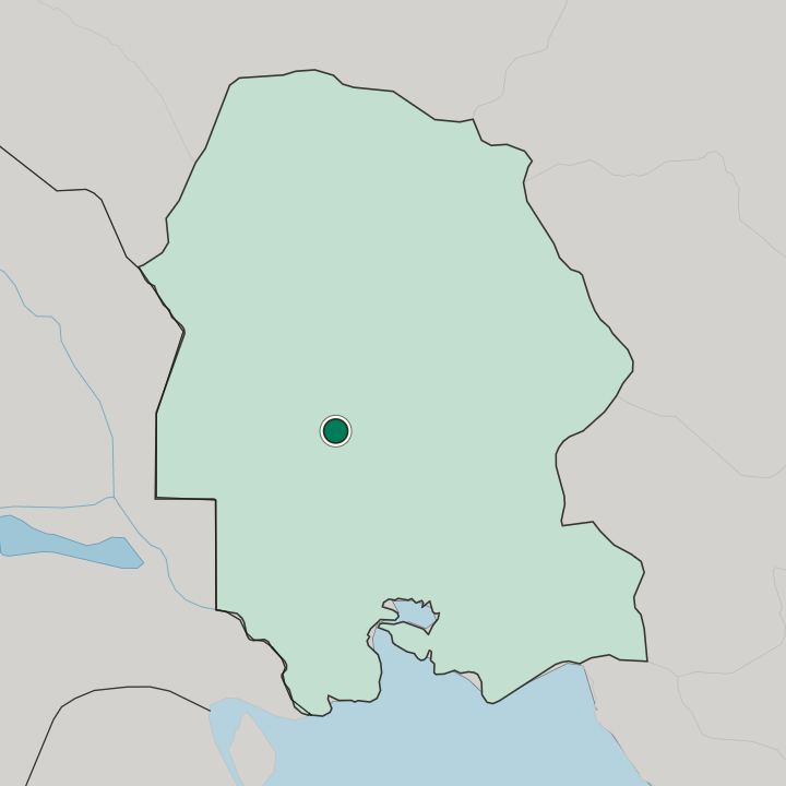 Map showing Ahvaz — In Khuzestan Province