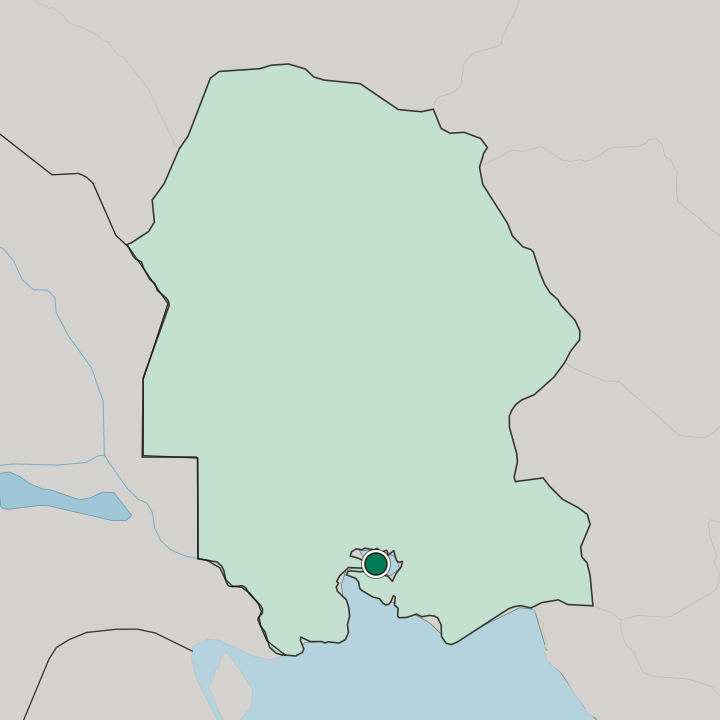 Map showing Bandar-e Emam Khomeyni — In Khuzestan Province