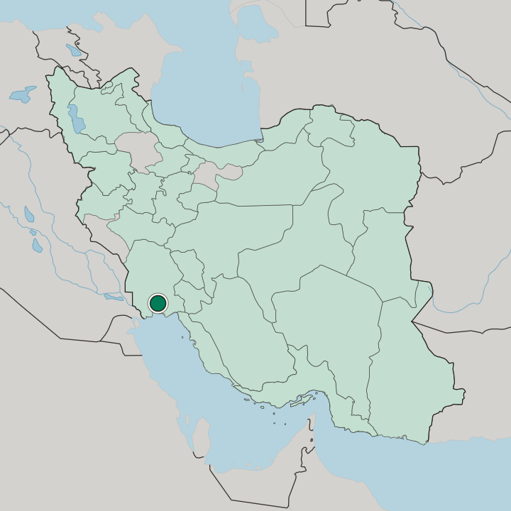 Map showing Bandar-e Māhshahr — In Iran