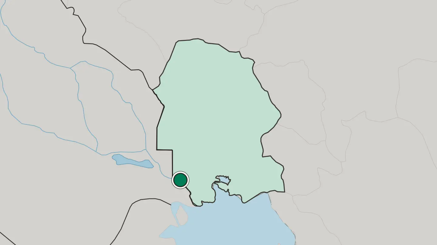 Map of Khorramshahr in Iran