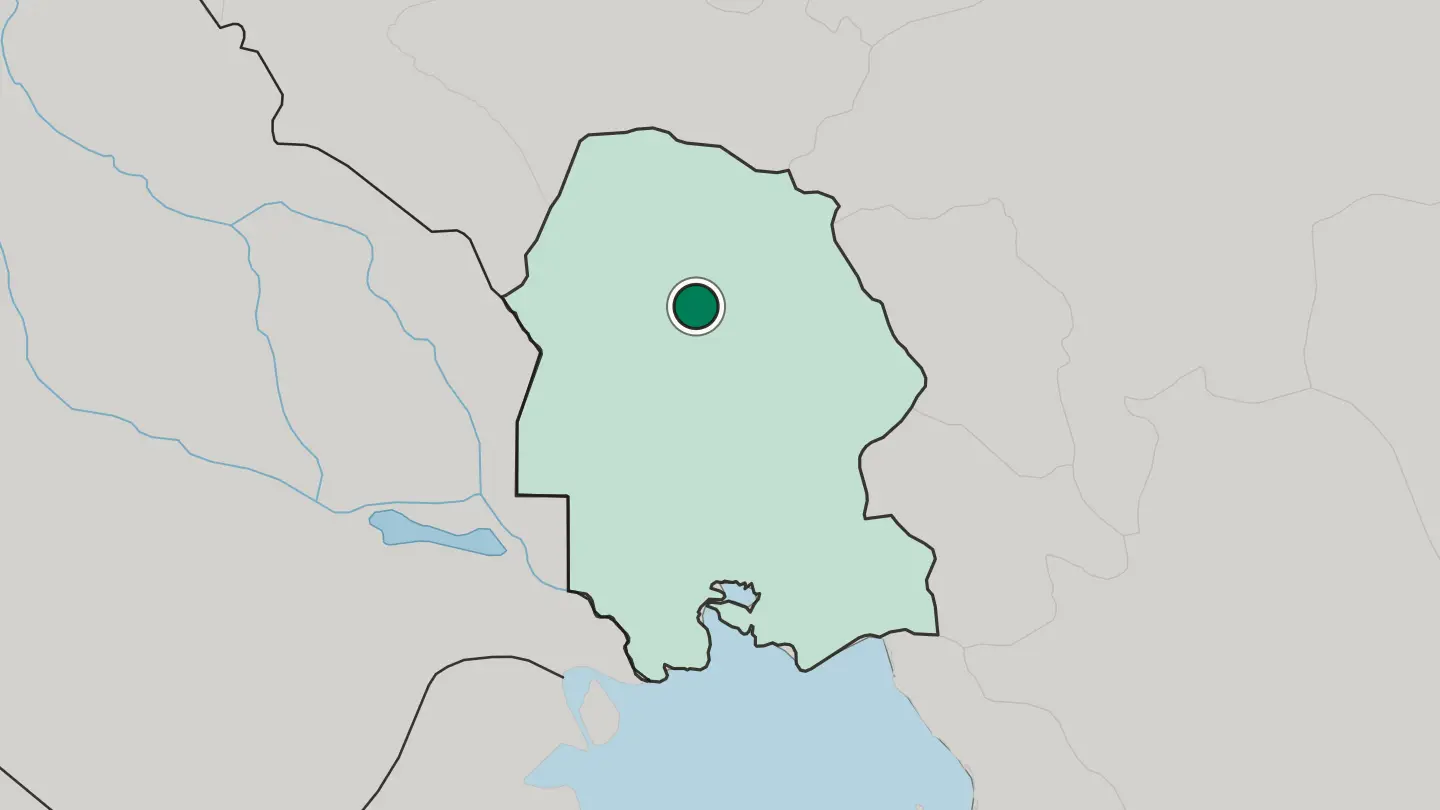 Map of Shūshtar in Iran