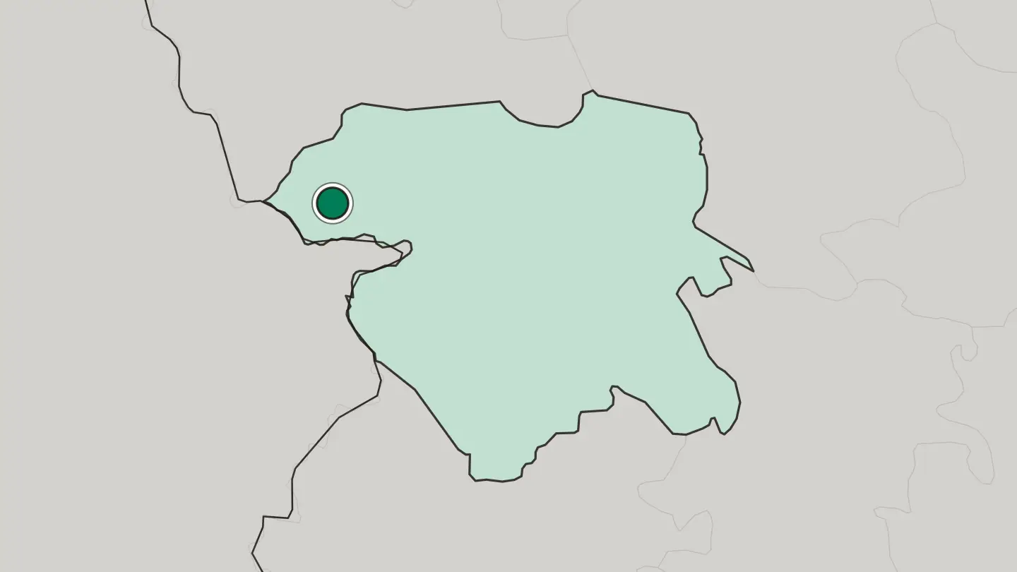 Map of Bāneh in Iran