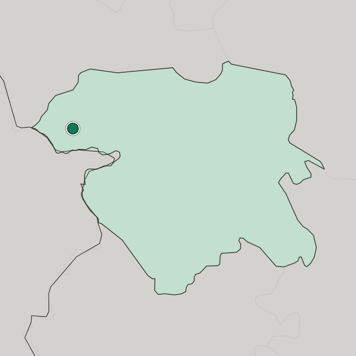 Map showing Bāneh — In Kurdistan Province