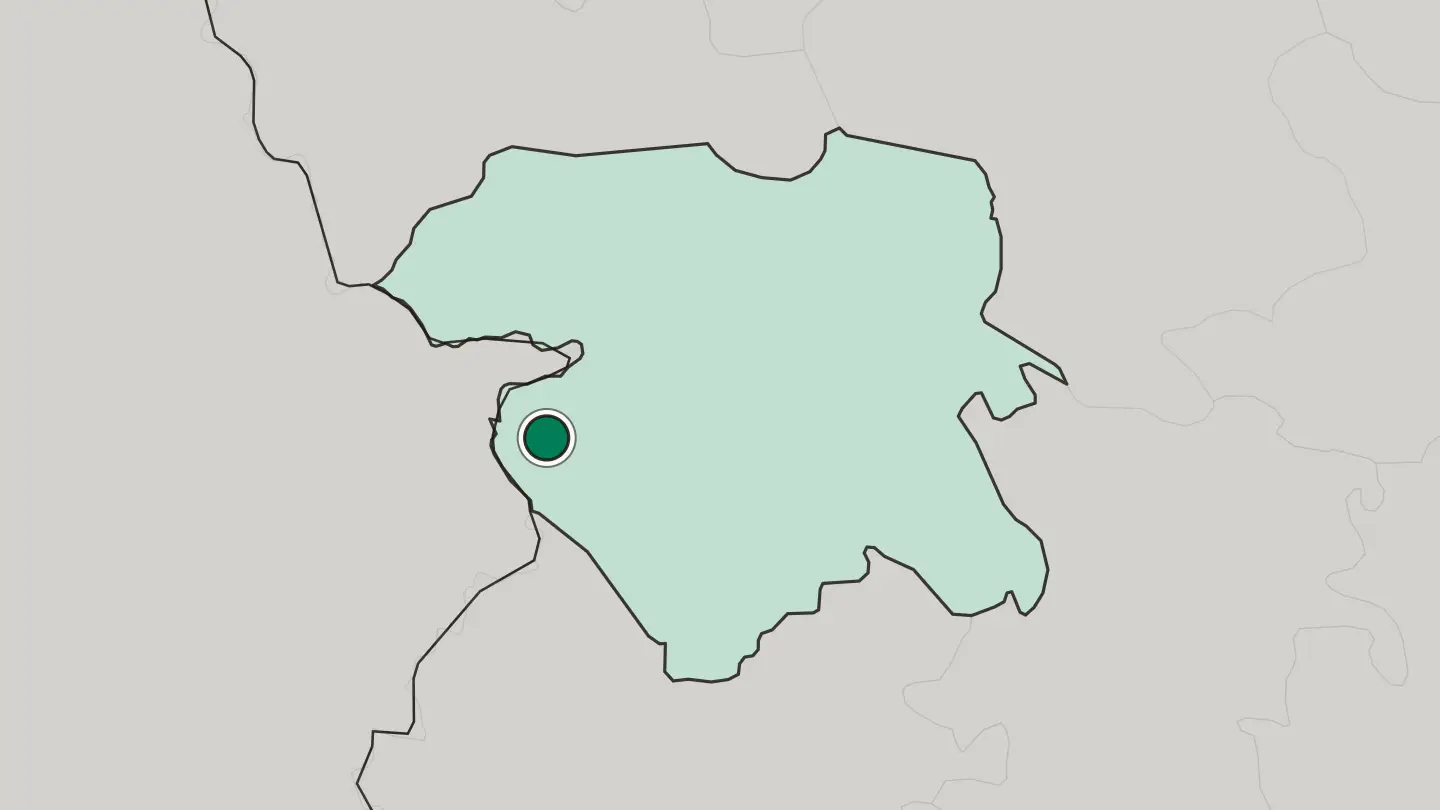 Map of Marīvān in Iran