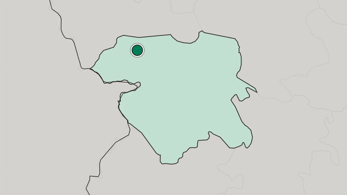 Map of Saqqez in Iran