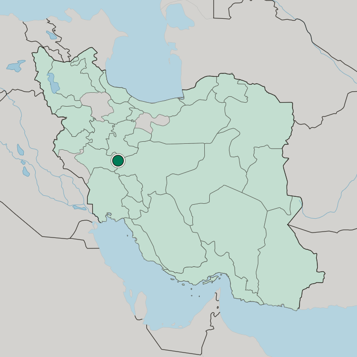 Map showing Alīgūdarz — In Iran