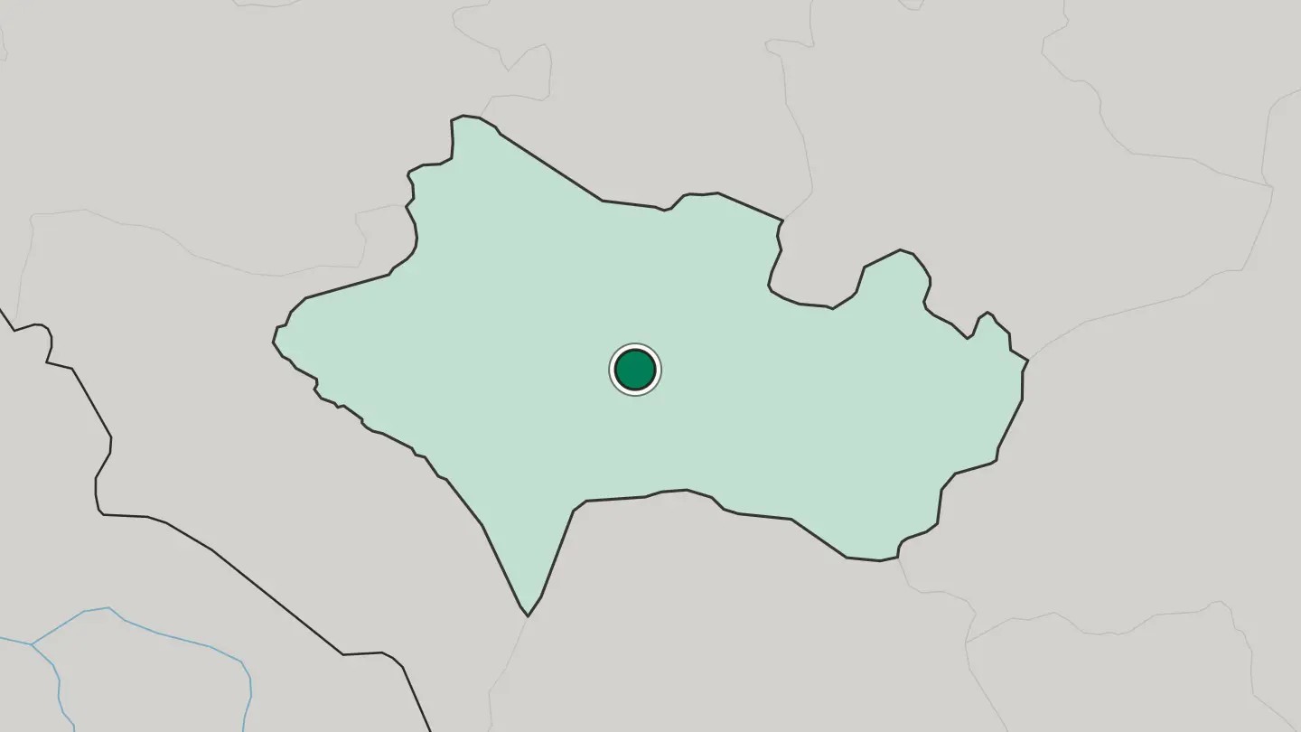 Map of Khorramabad in Iran