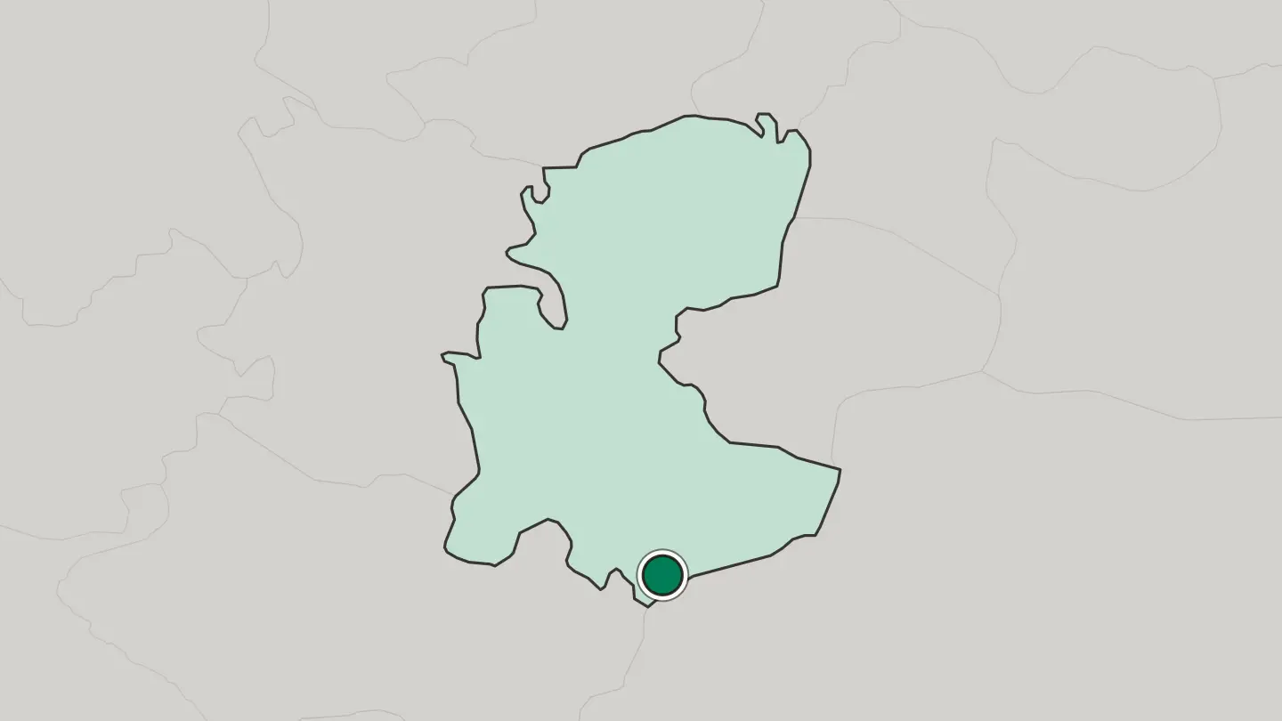 Map of Khomeyn in Iran