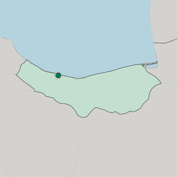 Map showing Chālūs — In Mazandaran Province