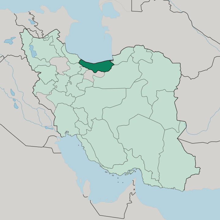 Map showing Mazandaran Province — In Iran