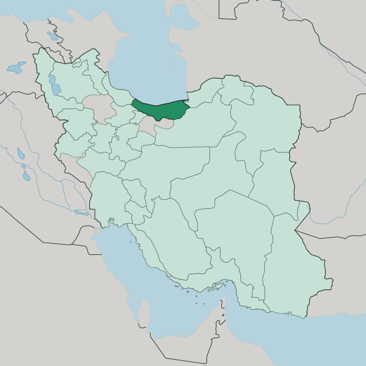 Map showing Mazandaran Province — In Iran