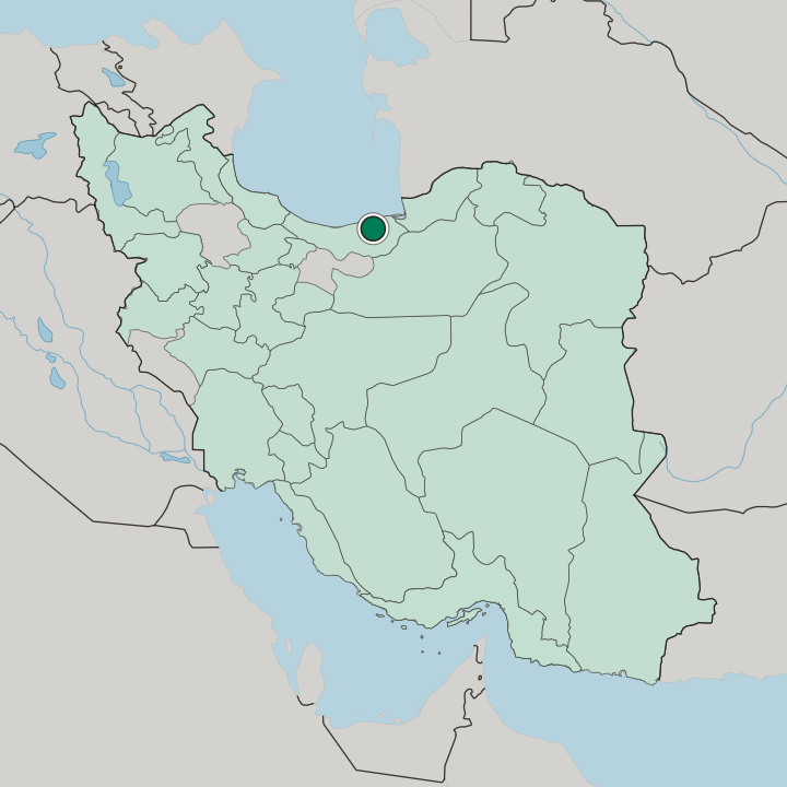 Map showing Sari — In Iran