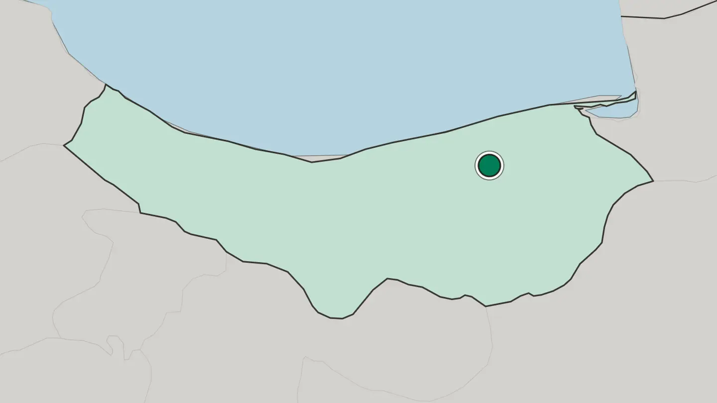 Map of Sari in Iran