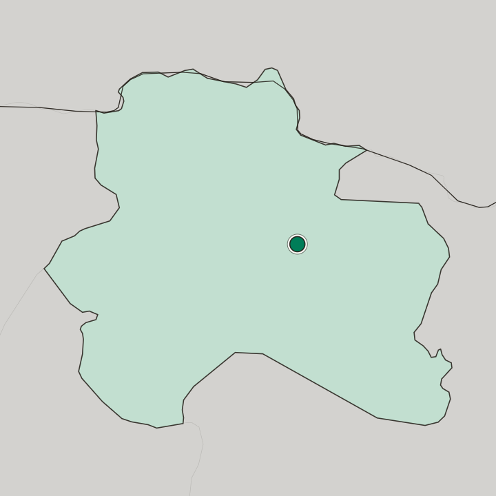 Map showing Bojnūrd — In North Khorasan Province