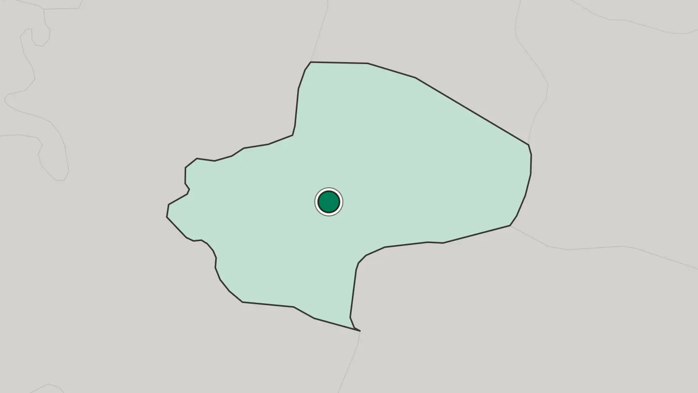 Map of Qom in Iran