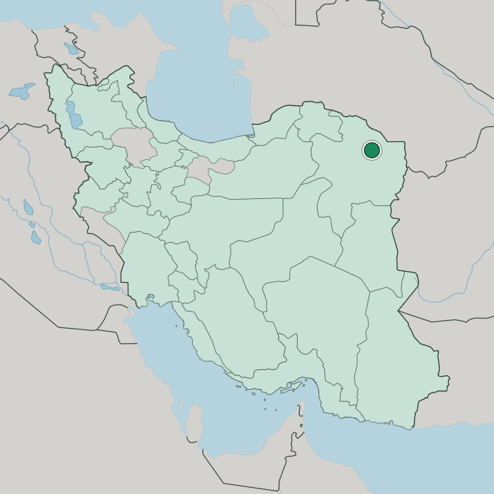 Map showing Mashhad — In Iran