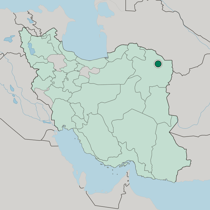 Map showing Mashhad — In Iran