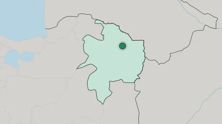 Map of Mashhad in Iran