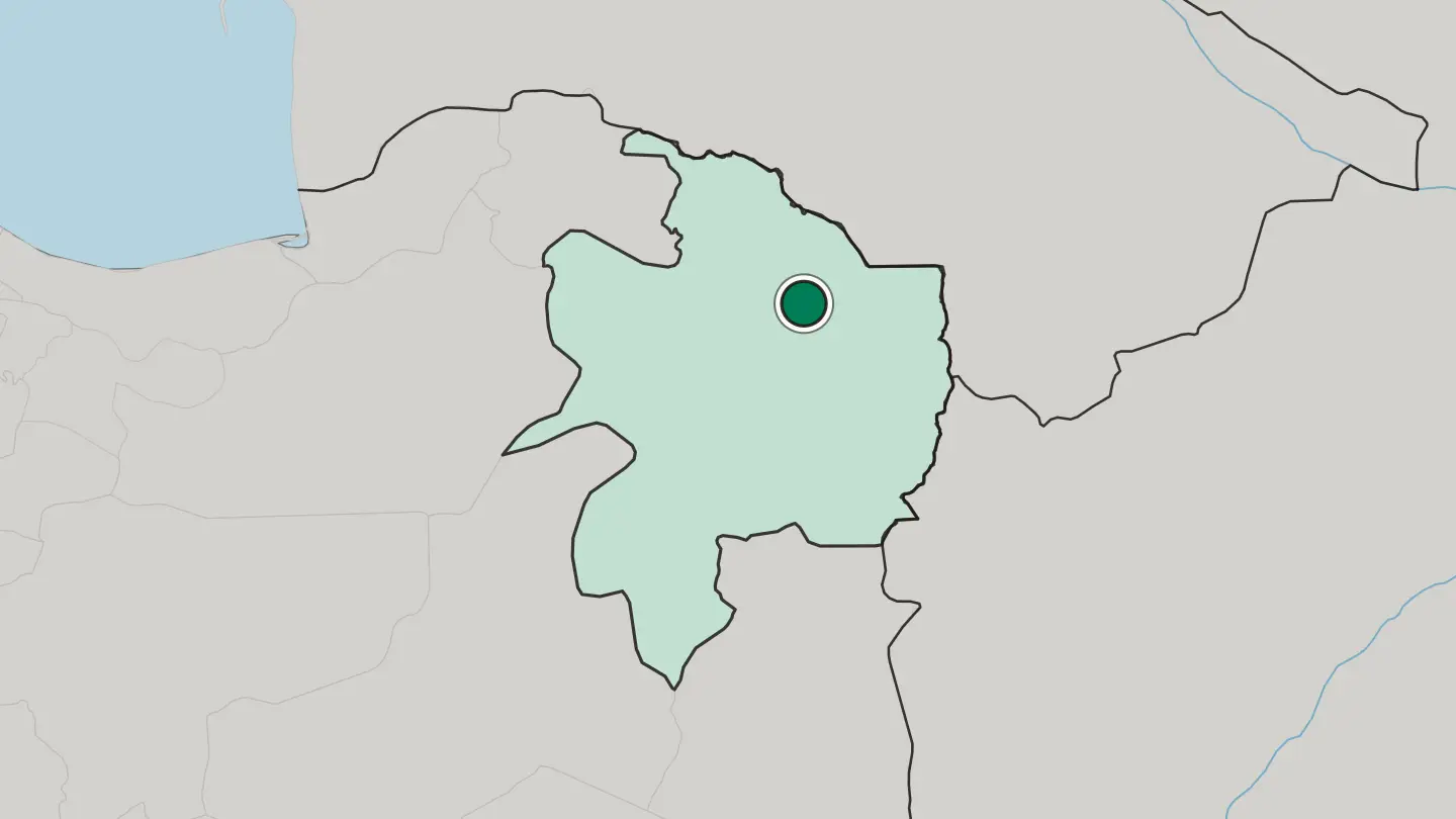 Map of Mashhad in Iran