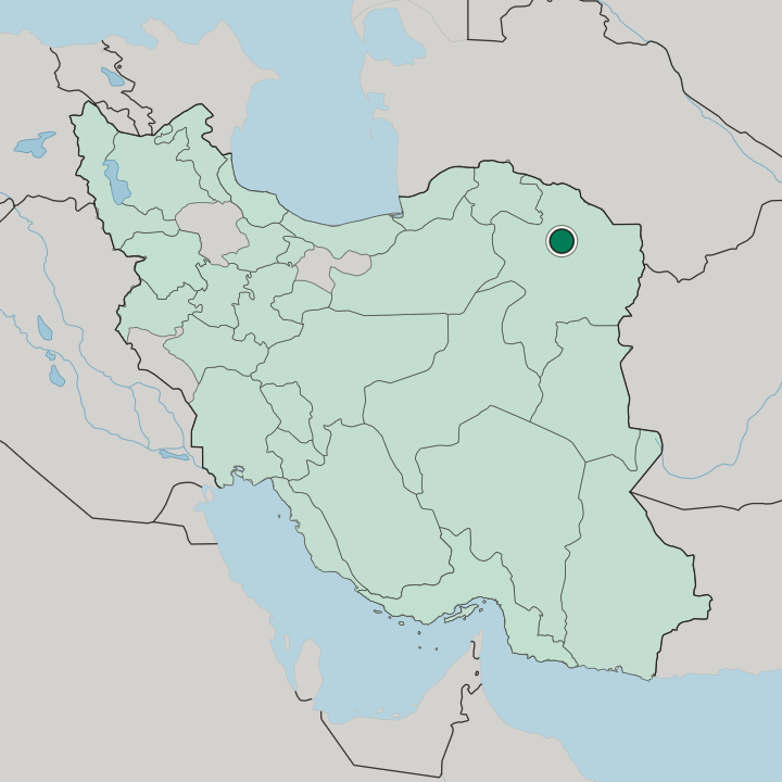 Map showing Neyshābūr — In Iran