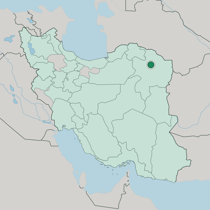 Map showing Neyshābūr — In Iran