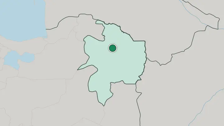 Map of Neyshābūr in Iran