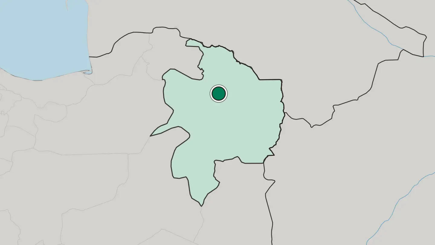 Map of Neyshābūr in Iran