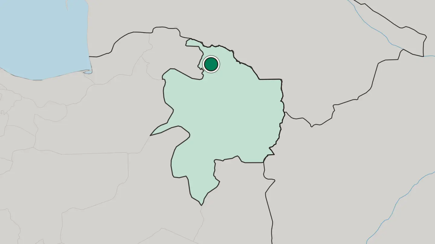 Map of Qūchān in Iran