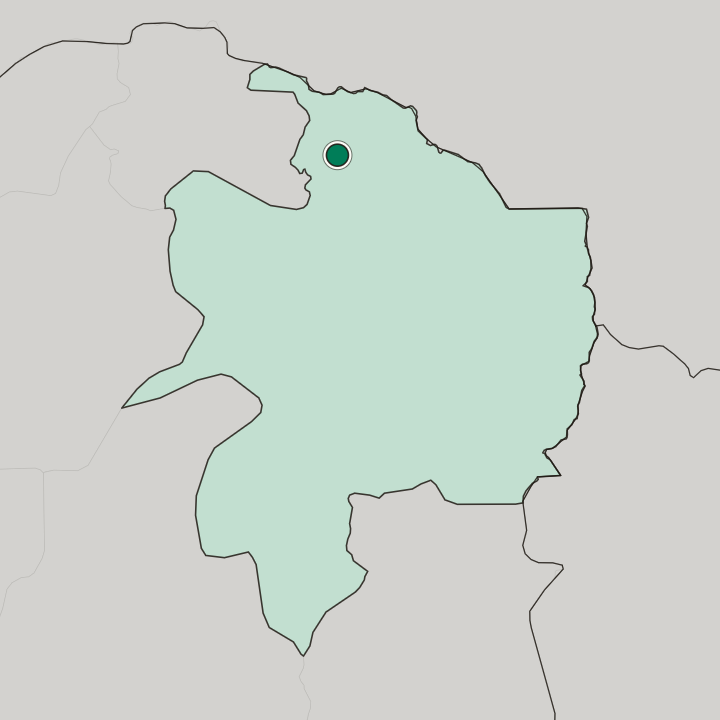 Map showing Qūchān — In Razavi Khorasan Province