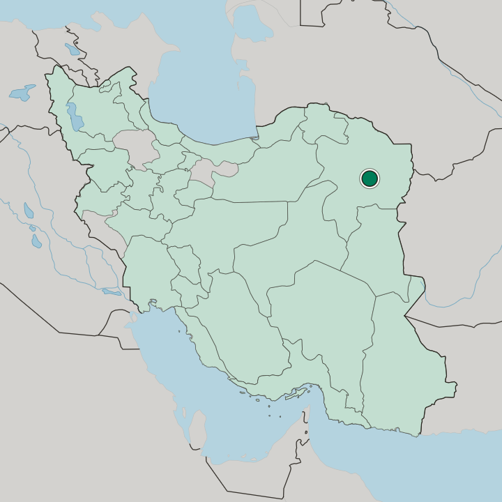 Map showing Torbat-e Ḩeydarīyeh — In Iran