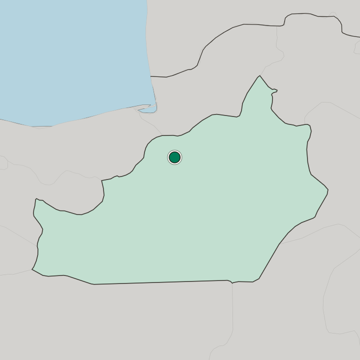Map showing Dāmghān — In Semnan Province