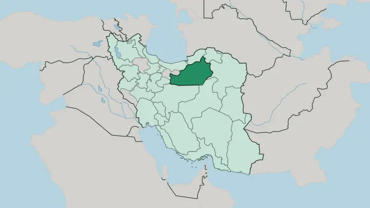 Map of Semnan Province in Iran