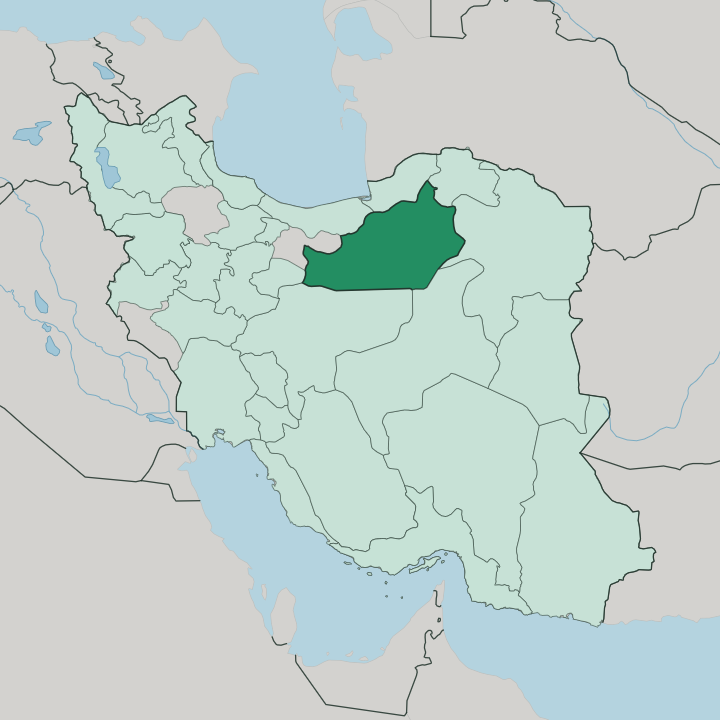 Map showing Semnan Province — In Iran