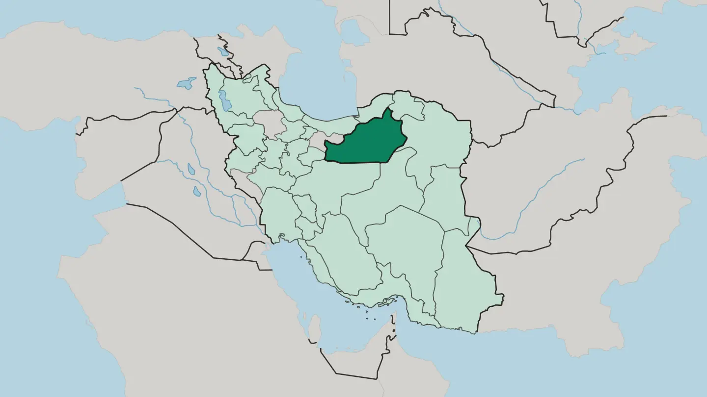 Map of Semnan Province in Iran