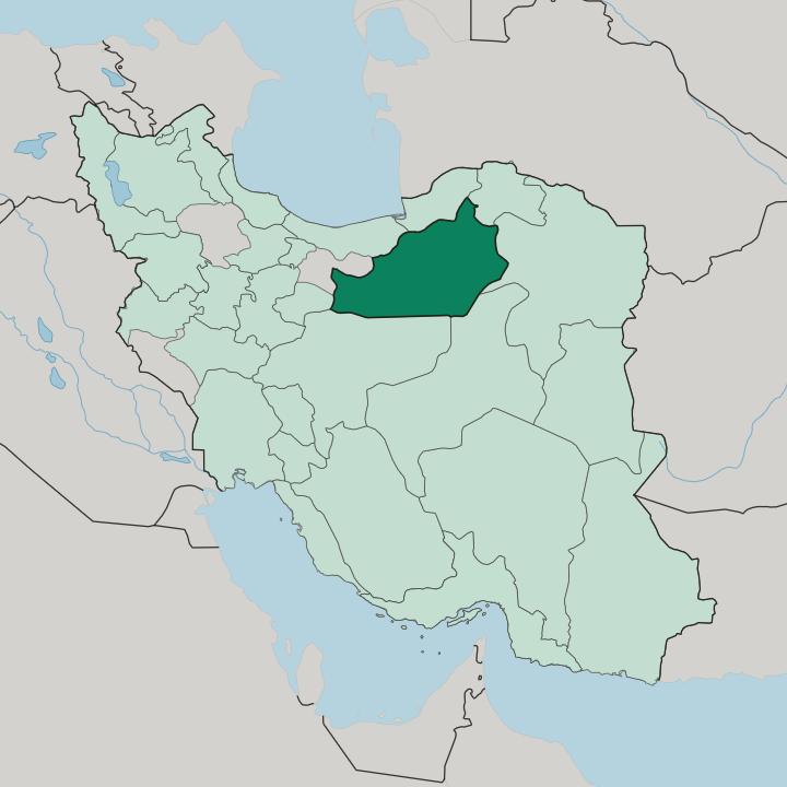 Map showing Semnan Province — In Iran