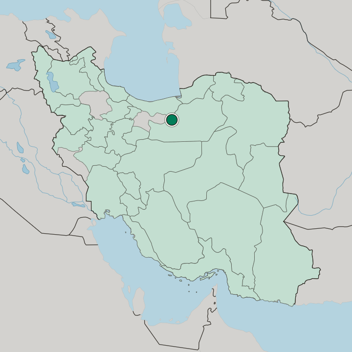 Map showing Semnan — In Iran