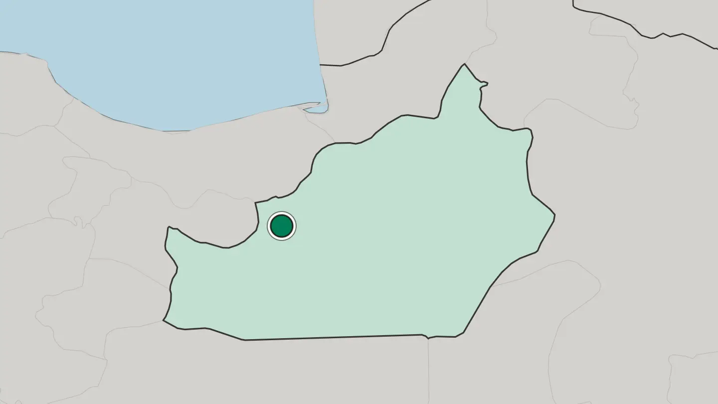 Map of Semnan in Iran
