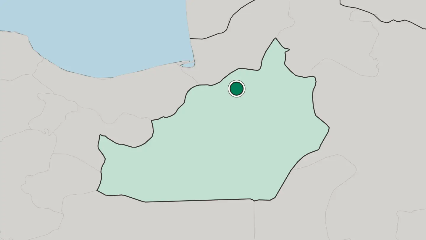 Map of Shahrud in Iran