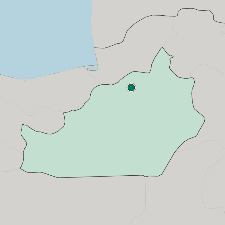 Map showing Shahrud — In Semnan Province