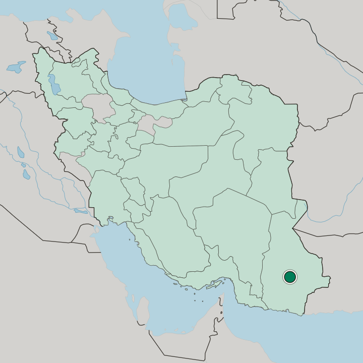 Map showing Iranshahr — In Iran