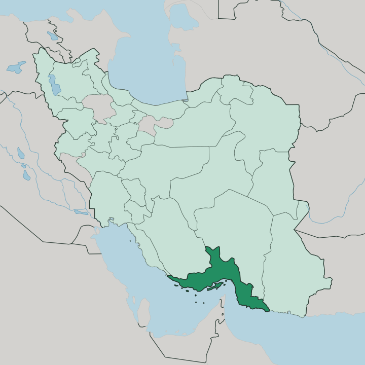 Map showing Tehran Province — In Iran