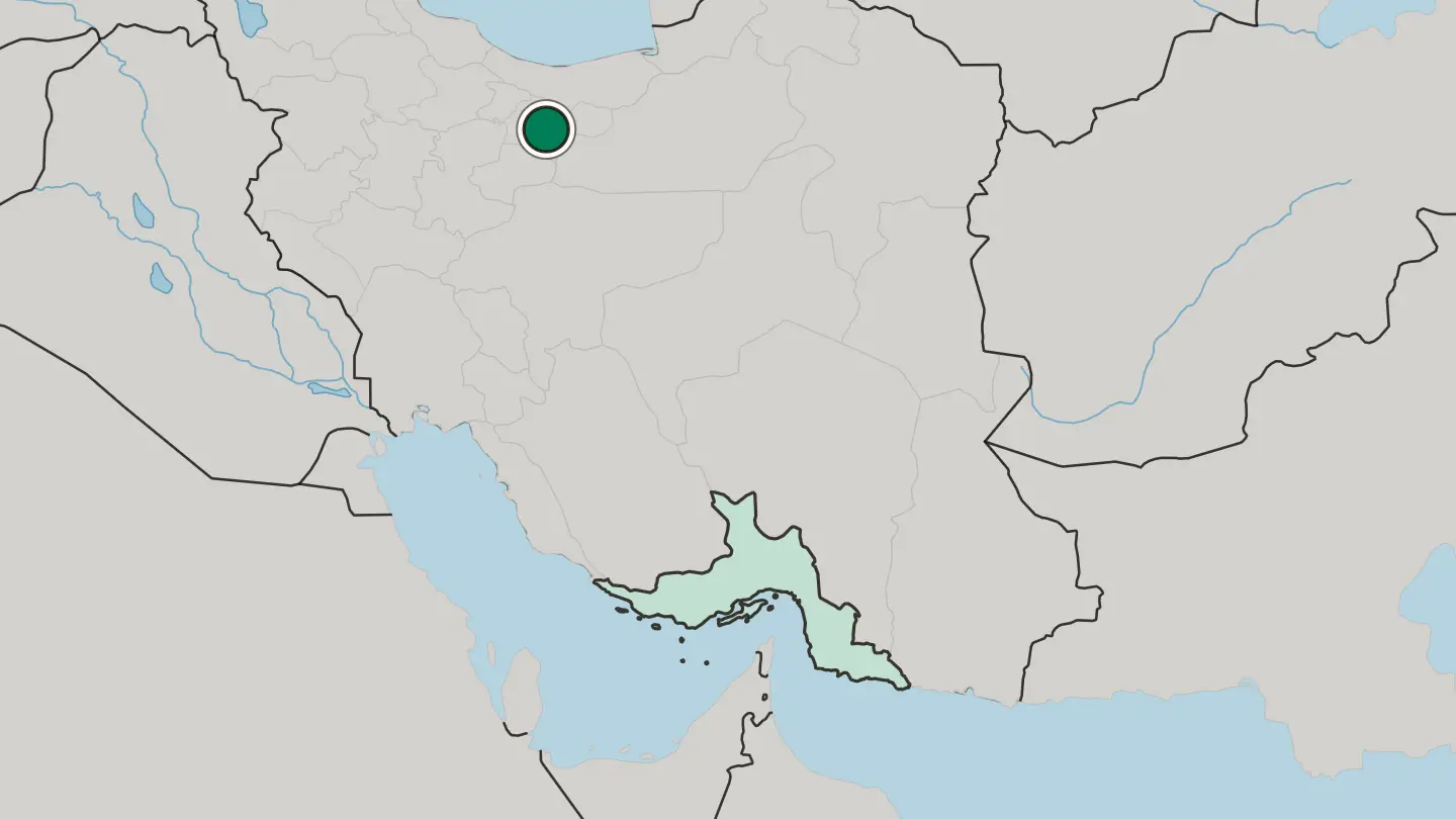 Map of Pākdasht in Iran