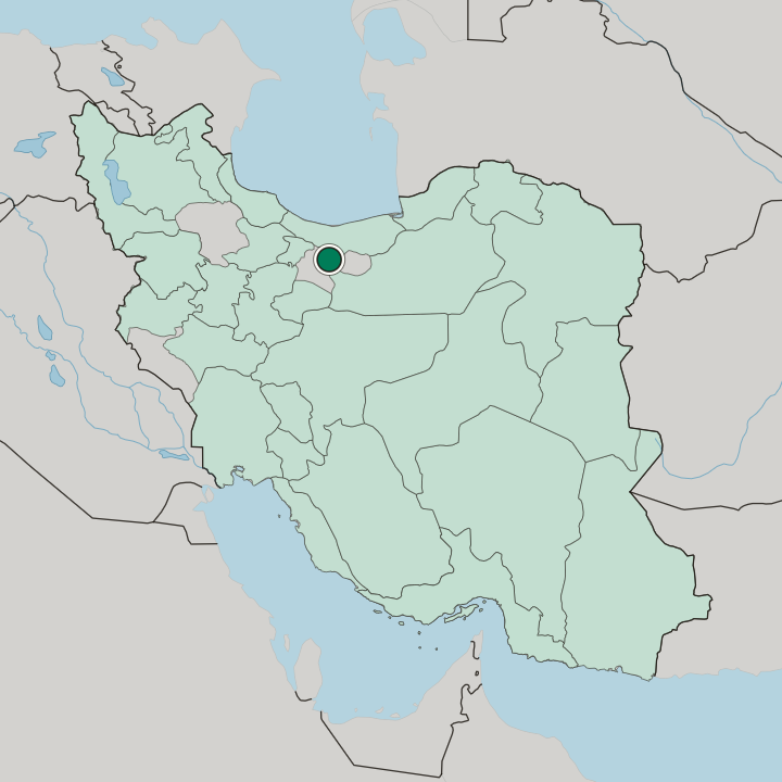 Map showing Pardīs — In Iran