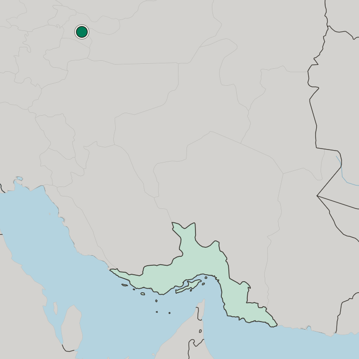 Map showing Qarchak — In Tehran Province