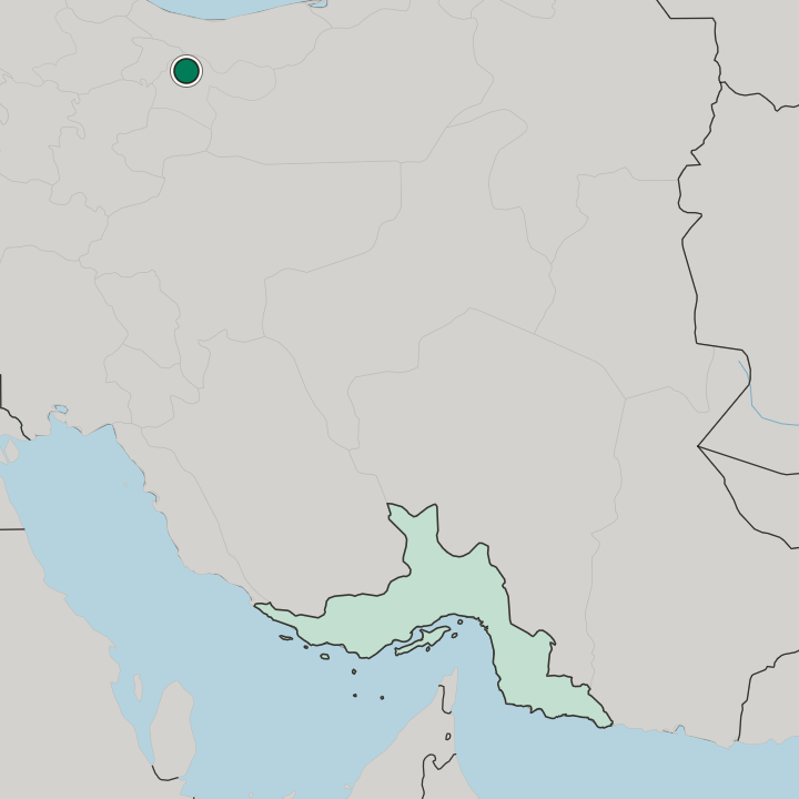 Map showing Tajrīsh — In Tehran Province