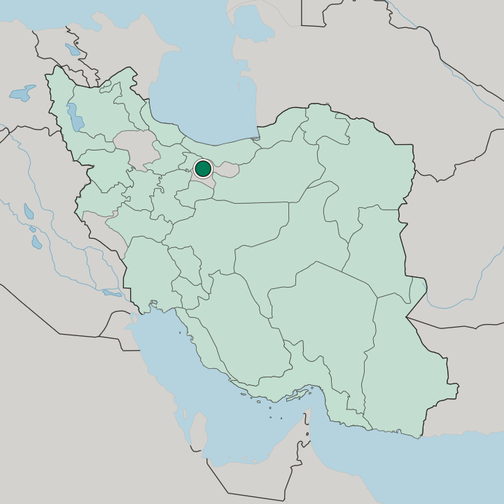 Map showing Abbas Abad — In Iran