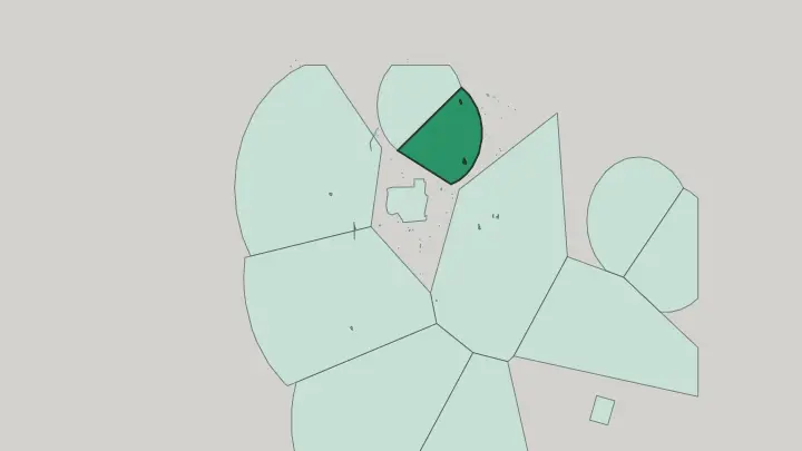 Map of Evin in Tehran