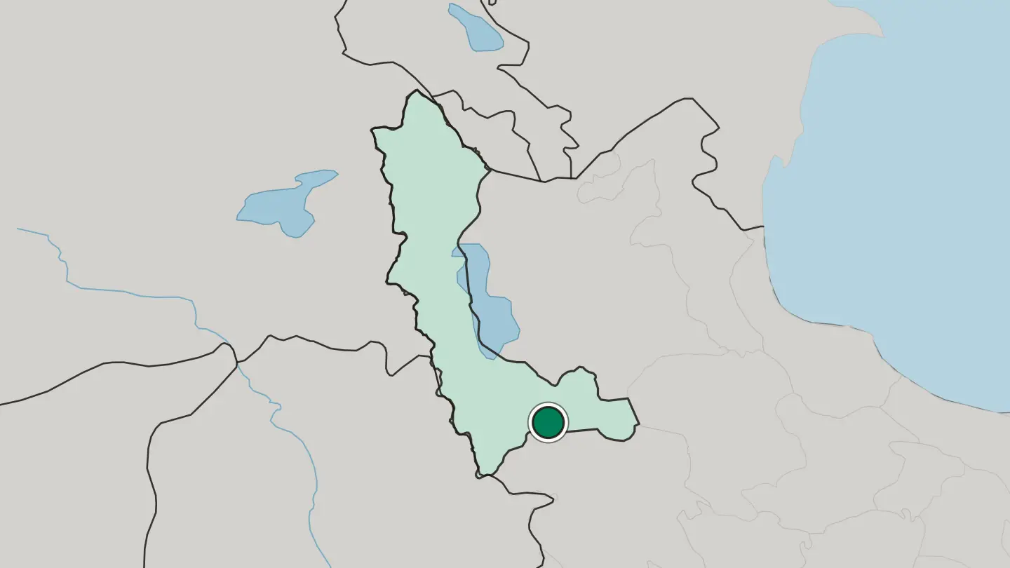 Map of Būkān in Iran