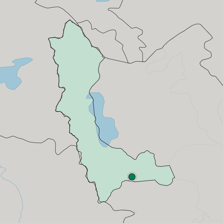 Map showing Būkān — In West Azerbaijan Province