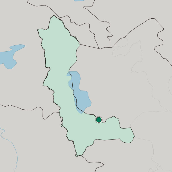 Map showing Mīāndoāb — In West Azerbaijan Province